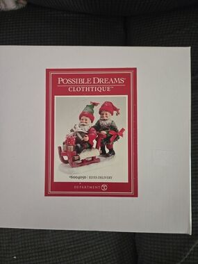 Possible Dreams Elves Delivery Holiday Figurine - Red & Green